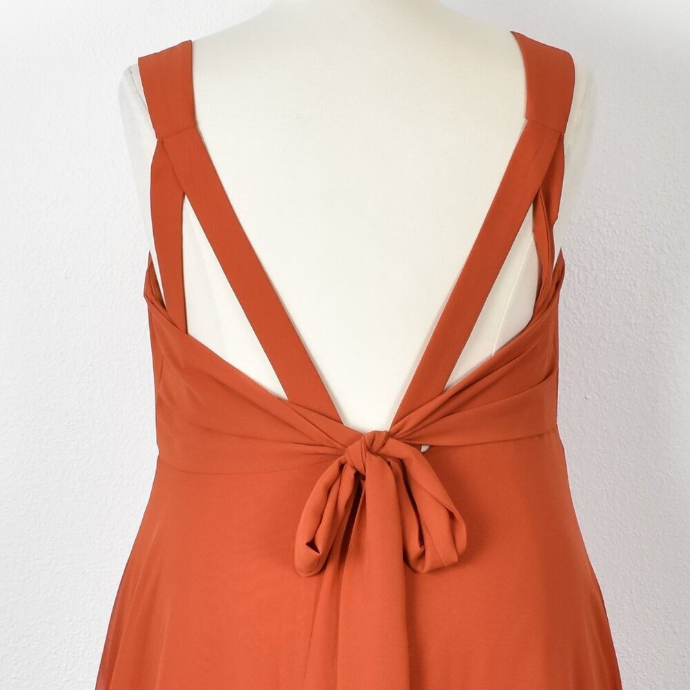 Azazie JULIE Burnt Orange A-Line Sweetheart Neckline Chiffon Dress - 20 - Picture 3 of 9